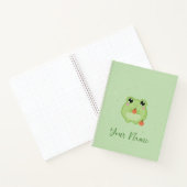 Cute frog Personalised notebook, green journal Notitieboek (Binnen)