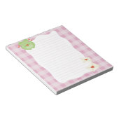 Cute frog pink love notepad, valentine note paper notitieblok (Schuin)