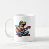 Cute Frog Playing A Guitar Dont Worry Be Hoppy _1  Koffiemok (Links)