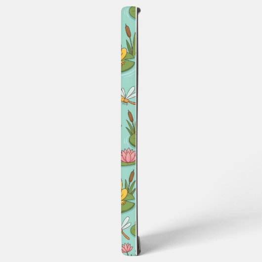 Cute Frog Pond Pattern Samsung Galaxy Hoesje (Linkerkant)
