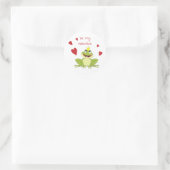 Cute Frog Prince Ronde Sticker (Tas)