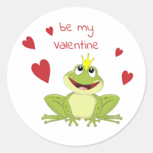 Cute Frog Prince Ronde Sticker
