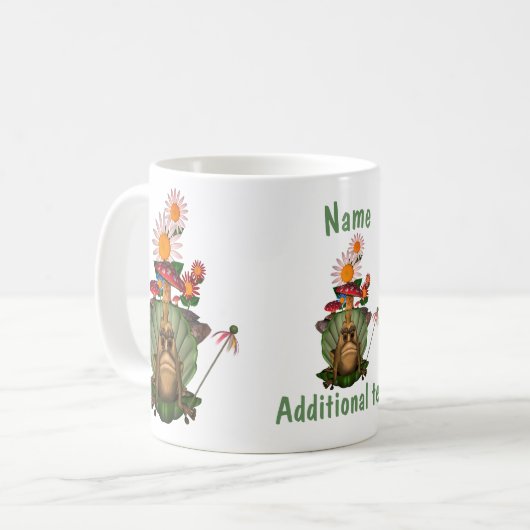 Cute Frog Princess on troon Personalized Koffiemok (Voorkant links)