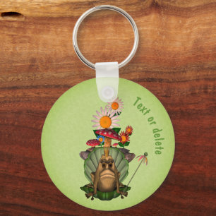 Cute Frog Princess on troon Personalized Sleutelhanger