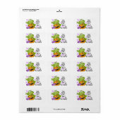 Cute Frog Pun Halloween Small Business Etiket (Full Sheet)