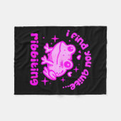 Cute Frog Pun Ribbiting Frog Lovers Quote Design Fleece Deken (Voorkant (Horizontaal))