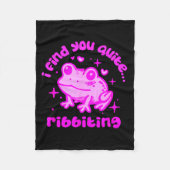 Cute Frog Pun Ribbiting Frog Lovers Quote Design Fleece Deken (Voorkant)