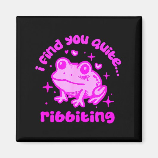 Cute Frog Pun Ribbiting Frog Lovers Quote Design Magneet (Voorkant)
