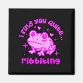Cute Frog Pun Ribbiting Frog Lovers Quote Design P Magneet (Voorkant)