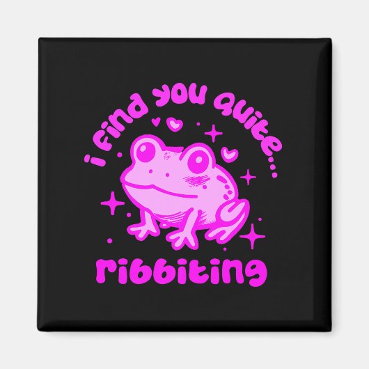 Cute Frog Pun Ribbiting Frog Lovers Quote Design P Magneet (Voorkant)