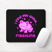 Cute Frog Pun Ribbiting Frog Lovers Quote Design P Muismat (Met muis)