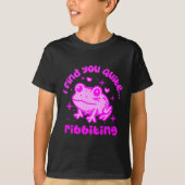 Cute Frog Pun Ribbiting Frog Lovers Quote Design P T-shirt (Voorkant)