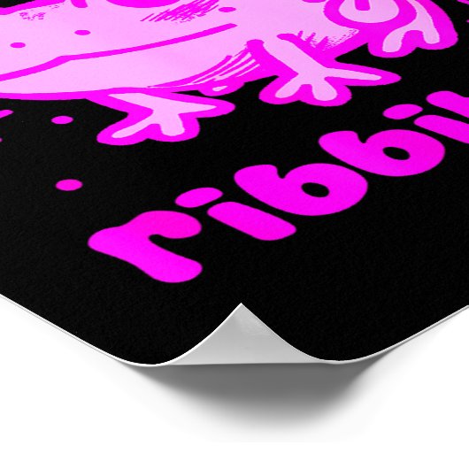 Cute Frog Pun Ribbiting Frog Lovers Quote Design Poster (Hoek)