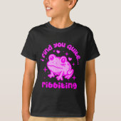 Cute Frog Pun Ribbiting Frog Lovers Quote Design T-shirt (Voorkant)
