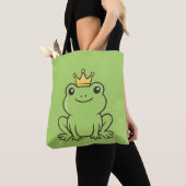 Cute frog Queen funny green Phone Case Tote Bag (Dichtbij)