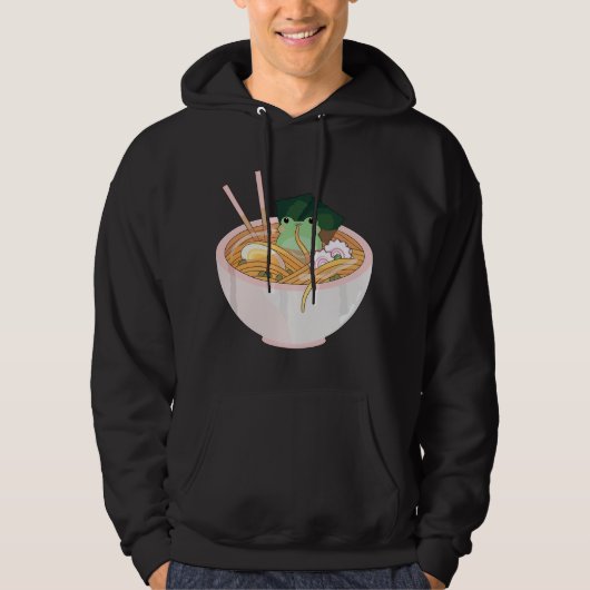 Cute Frog Ramen Hoodie (Voorkant)