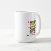 Cute Frog Riding Bicycle | Funny Frog Lover Gift Koffiemok (Voorkant rechts)