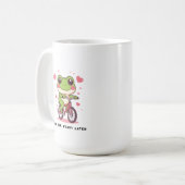 Cute Frog Riding Bicycle | Funny Frog Lover Gift Koffiemok (Voorkant links)