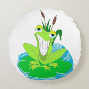Cute Frog Round Pillow Rond Kussen