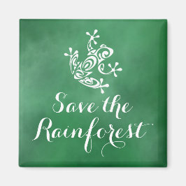 Cute Frog Save the Rainforest Magneet