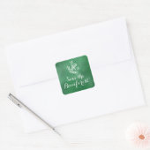 Cute Frog Save the Rainforest Vierkante Sticker (Envelop)