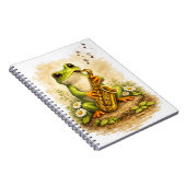 Cute Frog Saxophone Spiral Notebook Notitieboek (Rechterzijde)