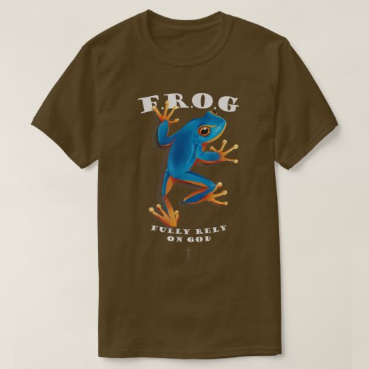Cute Frog shirt rust volledig op God Christelijke  (Design voorkant)