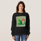 Cute Frog Snail Illustration Shell Friends Women K Trui (Voorkant volledig)