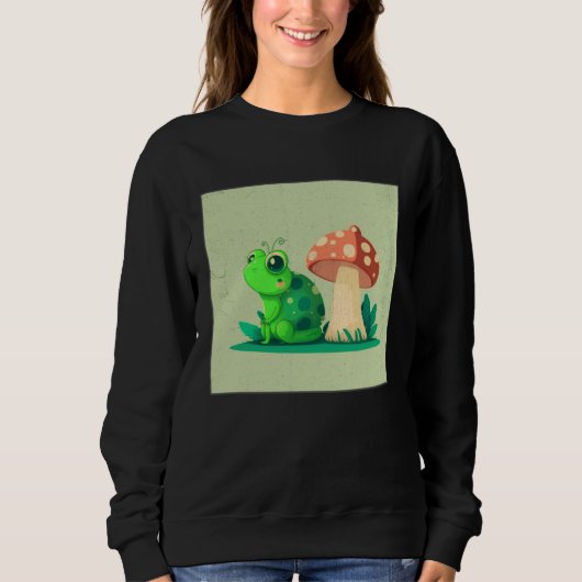 Cute Frog Snail Illustration Shell Friends Women K Trui (Voorkant)