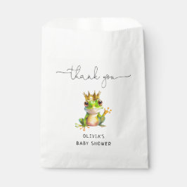 Cute Frog Theme Modern Baby Shower Thank You Bedankzakje