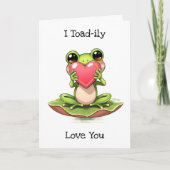 Cute Frog Themed Anniversary  Kaart (Voorkant)
