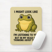 Cute Frog Toad ADHD Humor Meeting Survival Gift Muismat (Met muis)