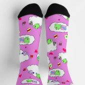 Cute Frog valentine Date Crew Socks Sokken (Top)