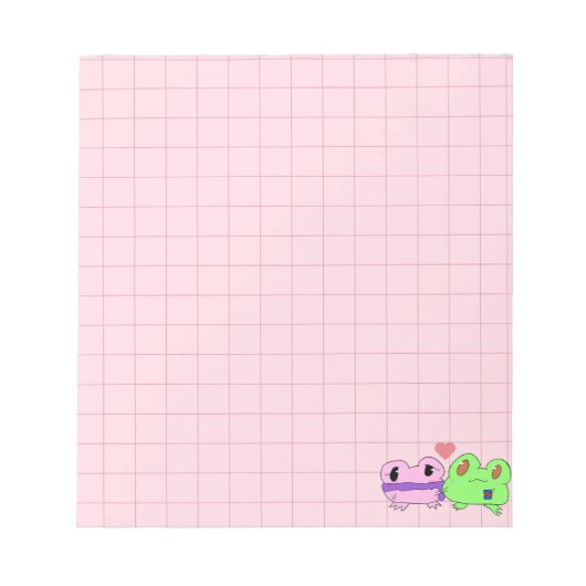 Cute frog valentine  notitieblok (Voorkant)