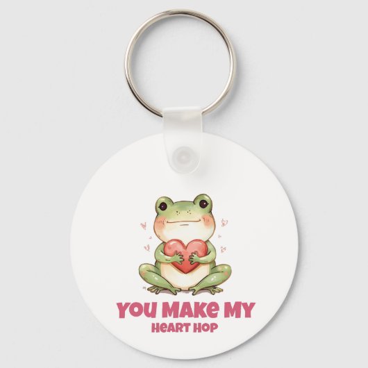 Cute Frog Valentine Tee Sleutelhanger (Voorkant)