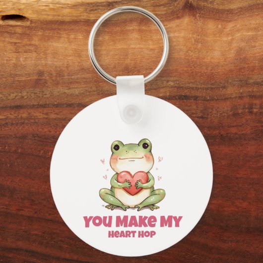 Cute Frog Valentine Tee Sleutelhanger (Voorkant)