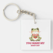 Cute Frog Valentine Tee Sleutelhanger (voorkant)