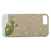 Cute Frog vangt snowflake met tong Case-Mate iPhone Case (Achterkant (Horizontaal))
