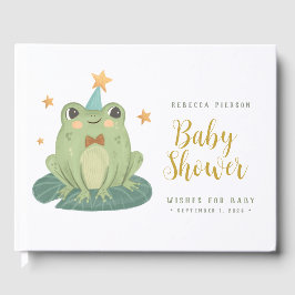 Cute Frog Wishes for baby BabyShower Guest Book Gastenboek