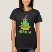 Cute Frog Witch Halloween Memom T-shirt (Voorkant)