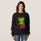 Cute Frog With Leopard Red Plaid Heart  Ideas Trui (Voorkant volledig)