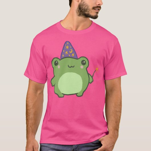 Cute Frog Wizard Pet Cottcore Aesthetics T-shirt (Voorkant)