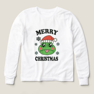 Cute Frog Zalig Kerst T-Shirt