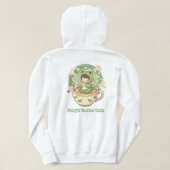 Cute Froggy Coffee Tale Design Hoodie (Design achterkant)