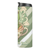 Cute Froggy Coffee Tale Design Thermosbeker (Geroteerd rechts)