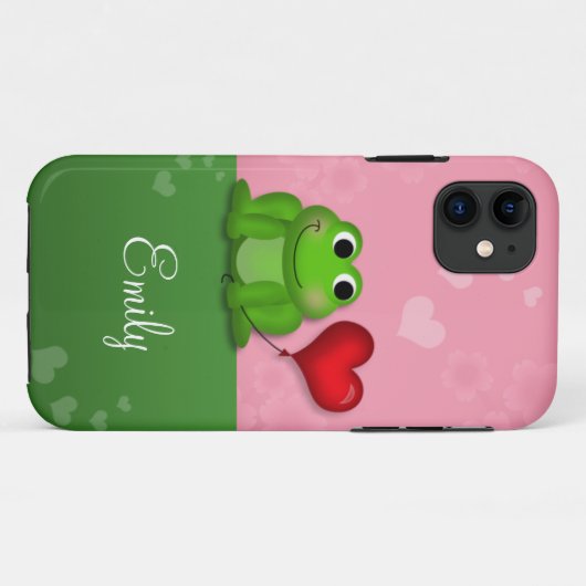 Cute Froggy Heart Balloon iPhone 5 Hoesje (Achterkant (horizontaal))