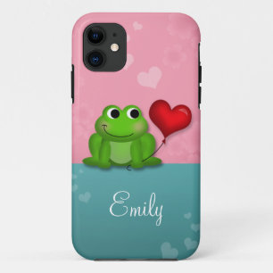 Cute Froggy Heart Balloon iPhone 5 Hoesje