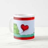 Cute Froggy Heart Balloon Valentijnsdag Mok (Voorkant links)
