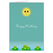 Cute Frogs and Happy Sun Birthday (Voorkant)