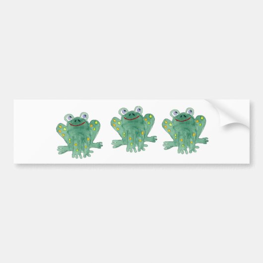 Cute Frogs-Bumpersticker Bumpersticker (Voorkant)